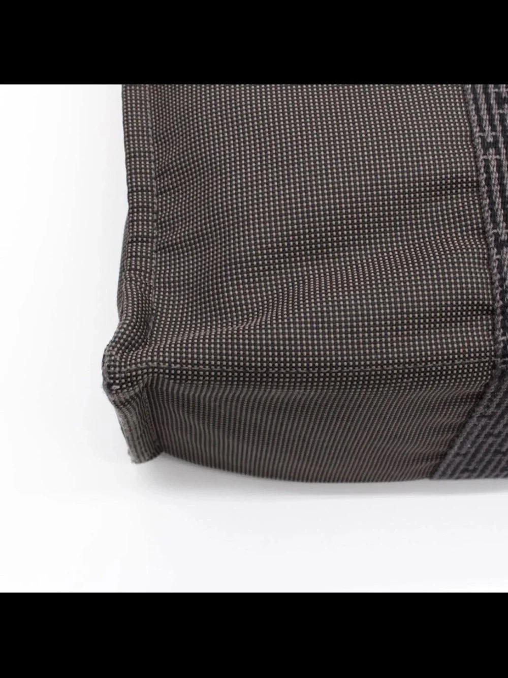 Hermes Dark Brown Canvas Tote with Signature Webbing